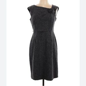 Connected Apparel Gray Tweed Style Cap Sleeve Size 10 Dress